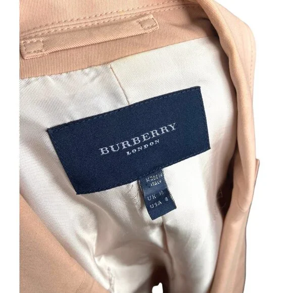 Burberry blazer jacket size 8 pink pastel made in Italy‎